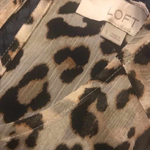 Leopard print ruffle tiered dress by Loft - Picture 7 of 7